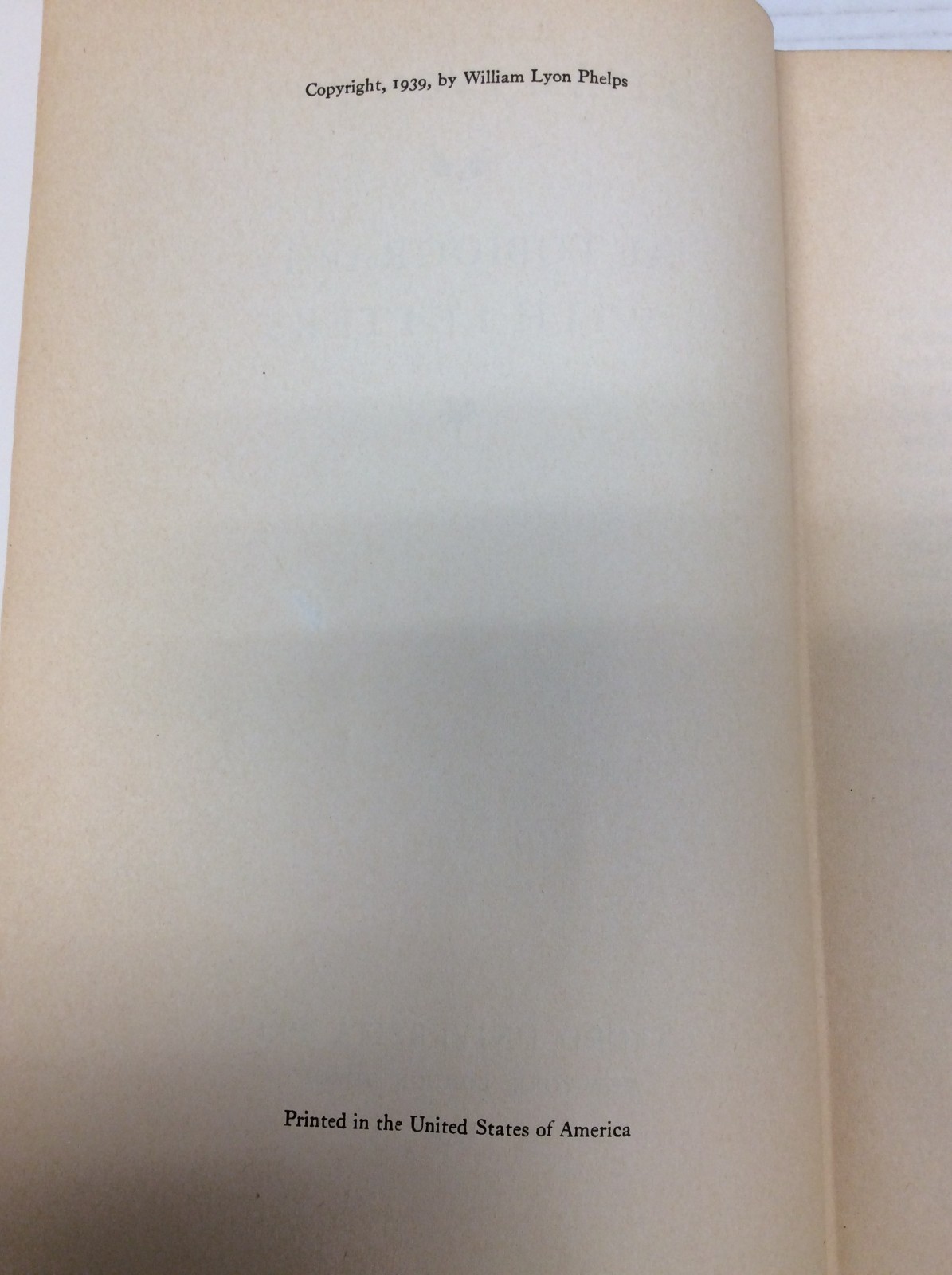 AUTOBIOGRAPHY WITH LETTERS William Lyon Phelps HC + Personal Notes 1939