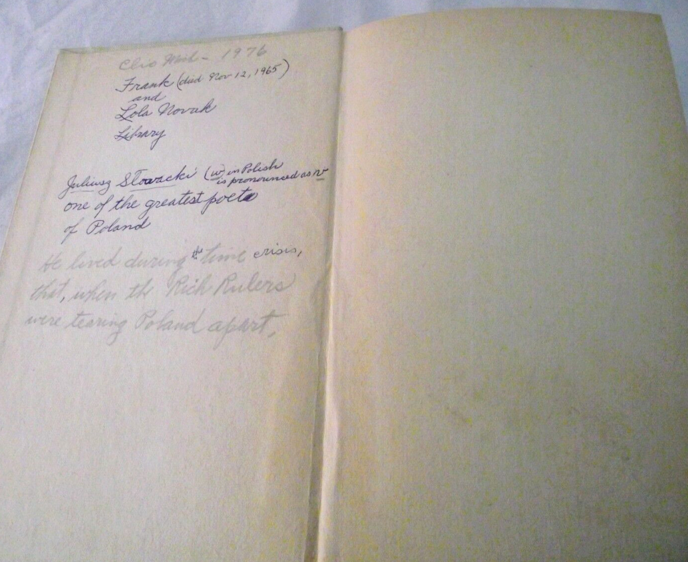 1959 Poland Juliusz Stowacki Utwory Wybrane Songs Poems Poetry Polish Vol 1
