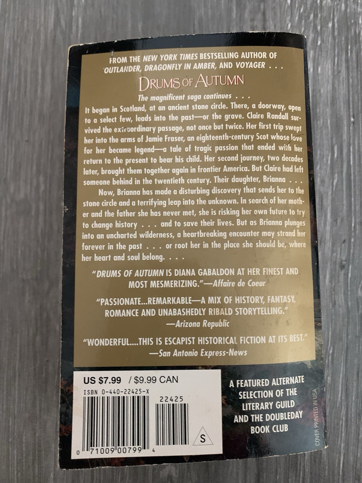 Drums of Autumn Diana Gabaldon 1997 First Printing Paperback Outlander #4 Dell