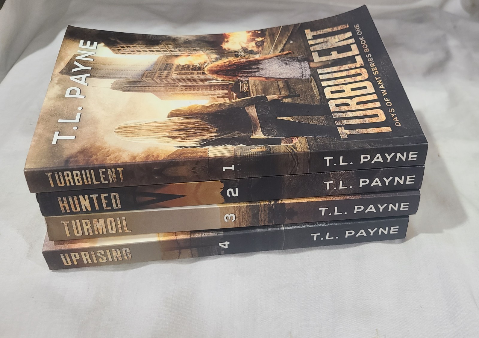 T L Payne Days of Want Series, Books 1-4 Lot Paperbacks Post-apocalyptic EMP