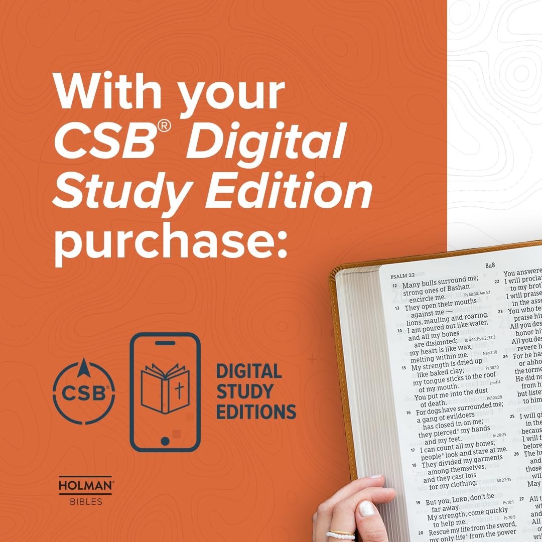 CSB Large Print Thinline Bible – Digital Study Edition in SuedeSoft LeatherTouch