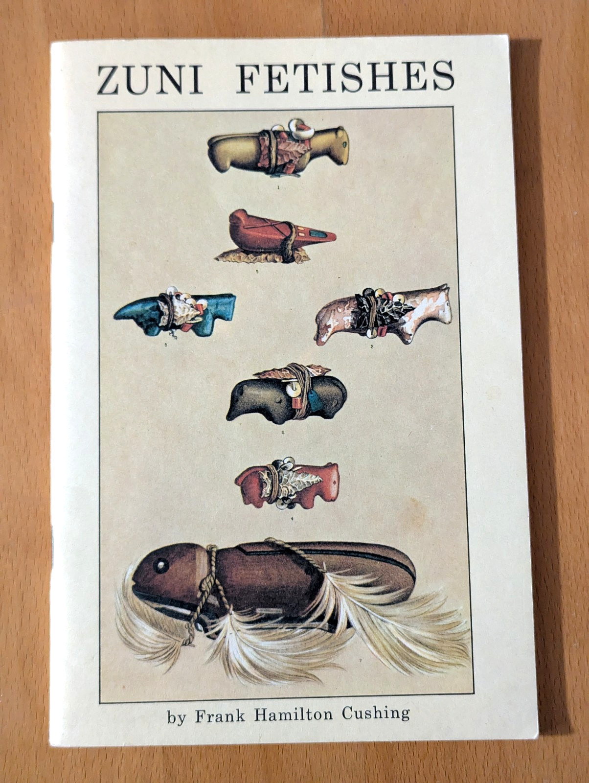Vtg. 1990 Booklet ZUNI FETISHES, Frank Hamilton Cushing, Photos & Illustrations