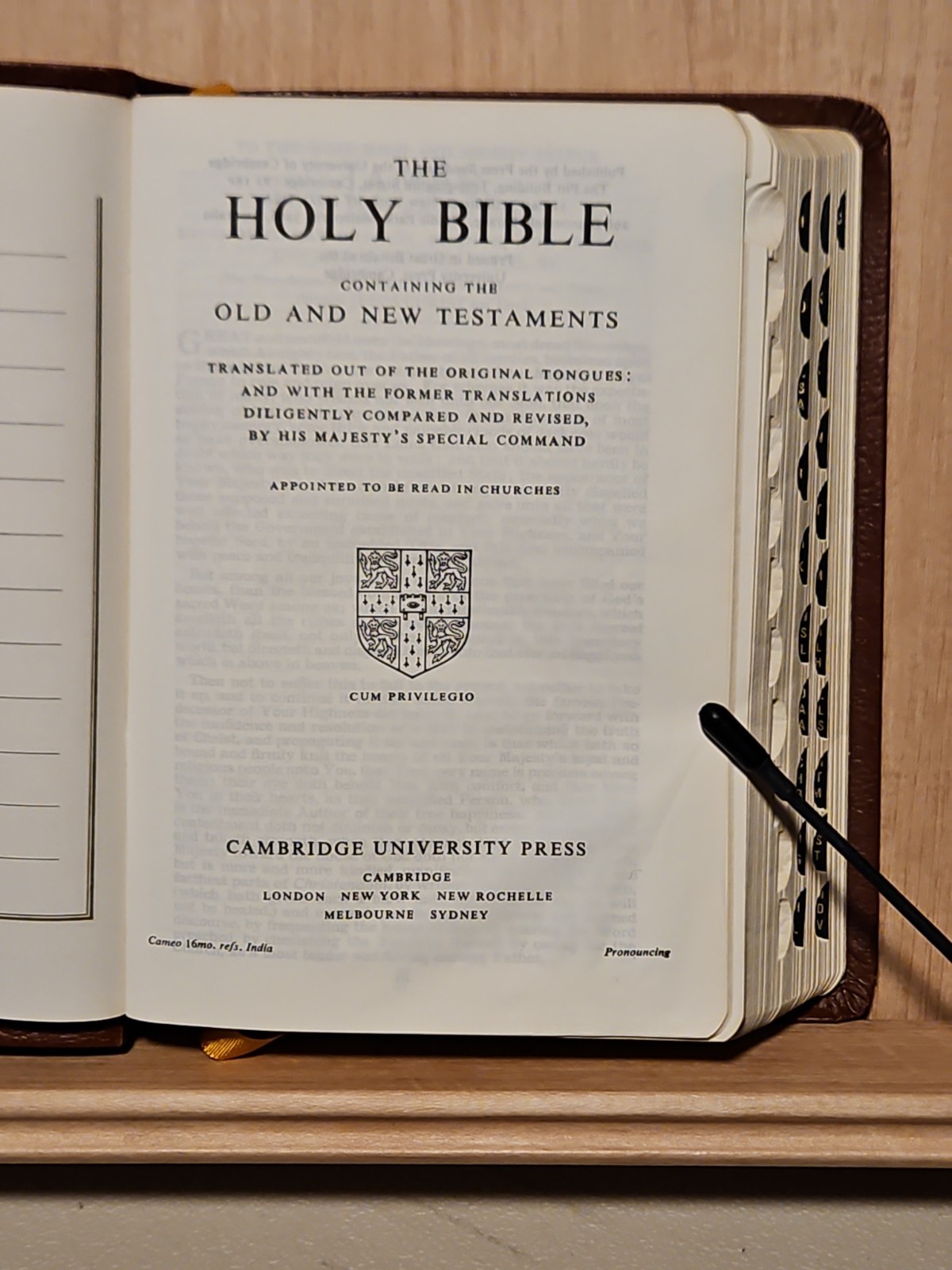Cambridge Red Letter Edition Holy Bible Bonded Leather Indexed Concordance