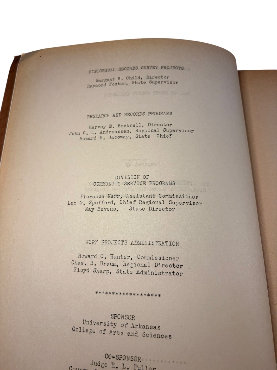 Inventory County Archives Arkansas No. 63 Scott County Waldron 1942 WPA History