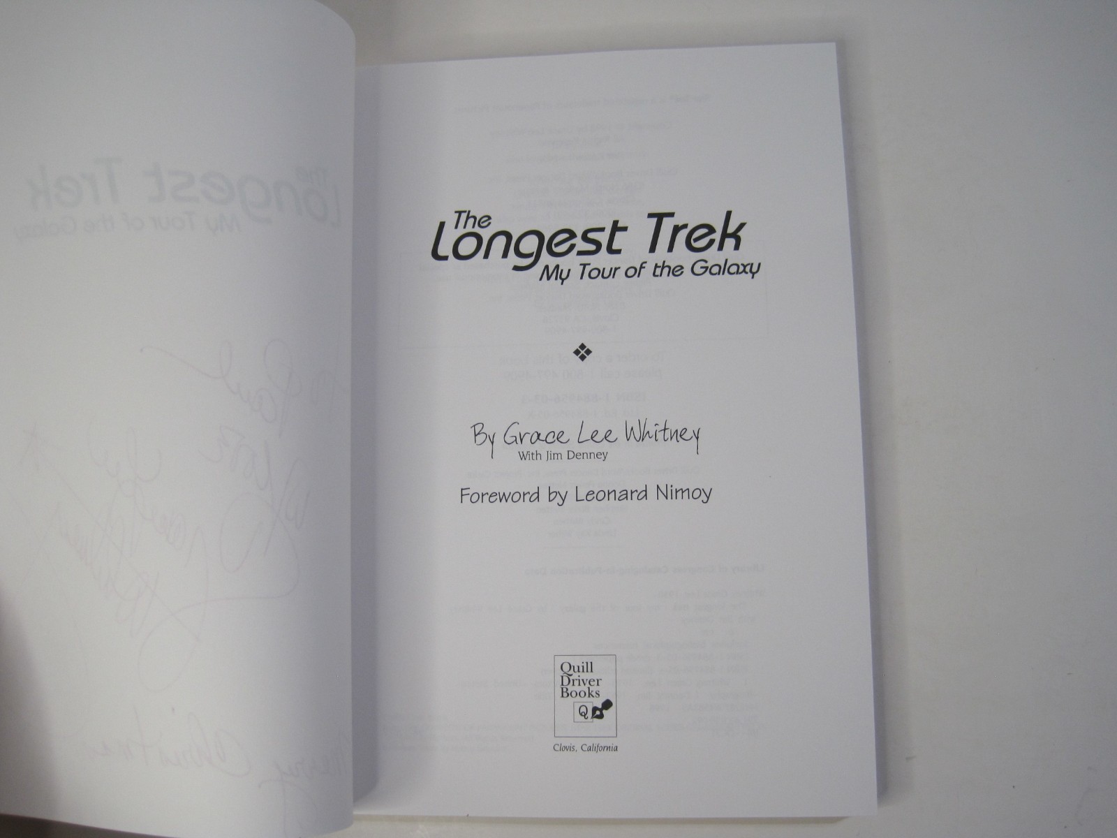 The Longest Trek: My Tour of the Galaxy by Grace Lee Whitney SIGNED PB 1998