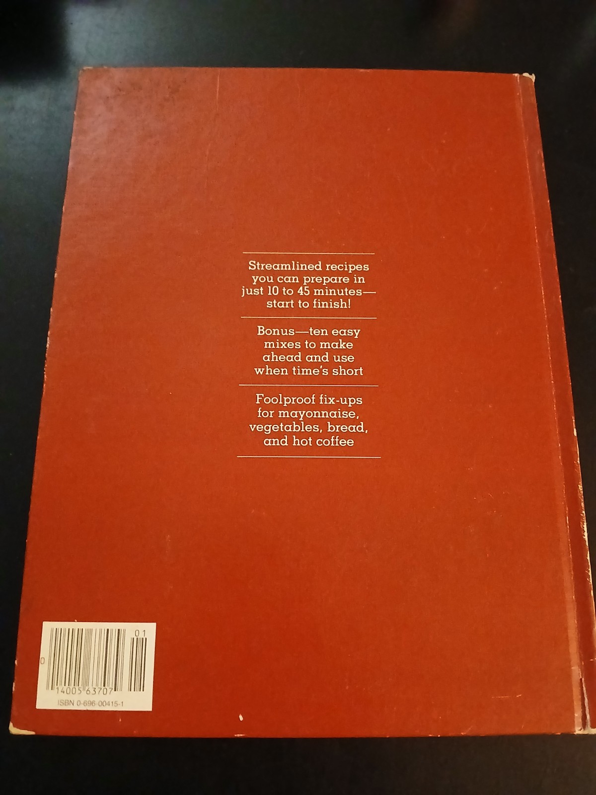 Better Homes and Gardens Fix It Fast Cook Book Hardcover 1979 Meredith Corp