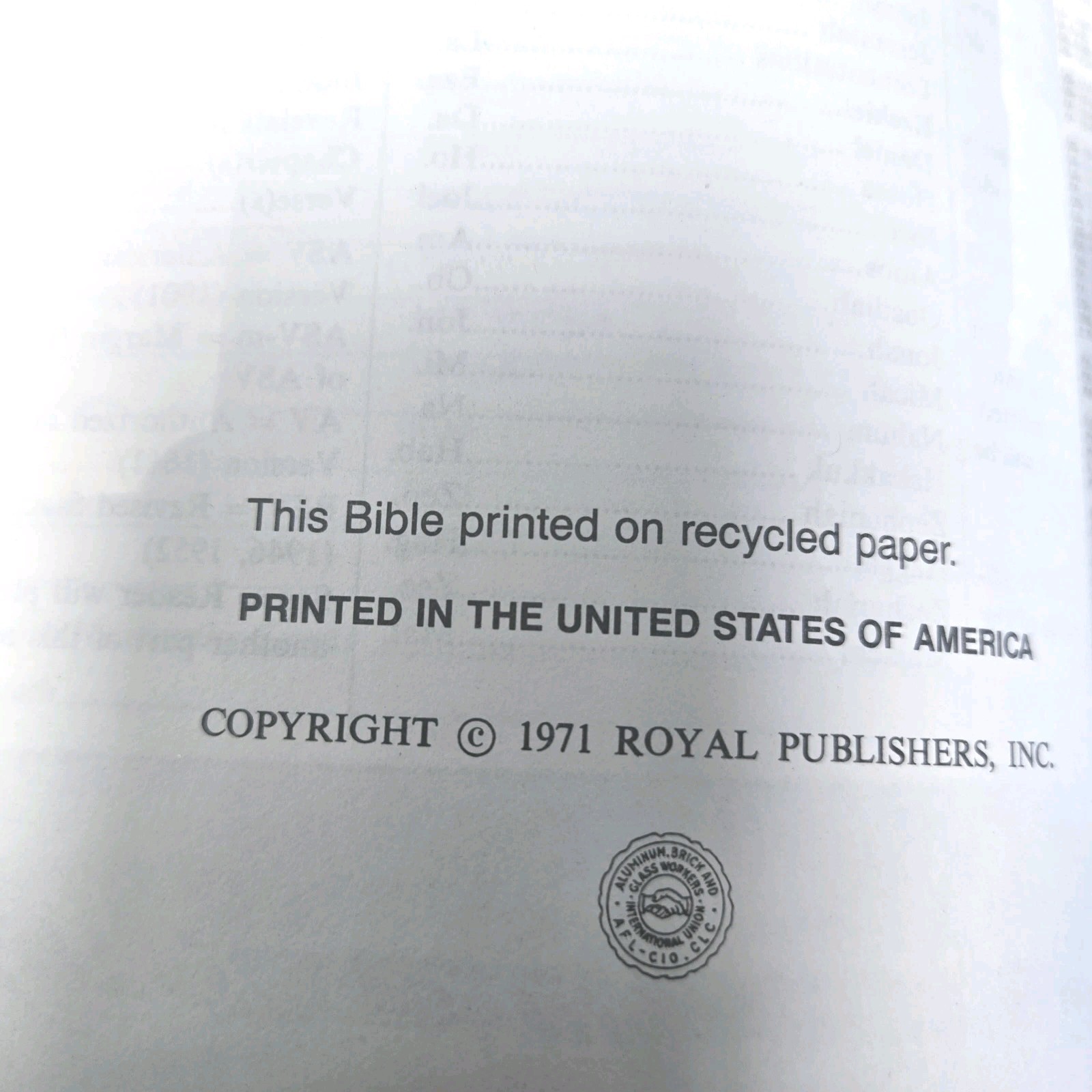 Vintage 1971 Holy Bible Regency King James Version Red Letter White Gold EUC 🙏