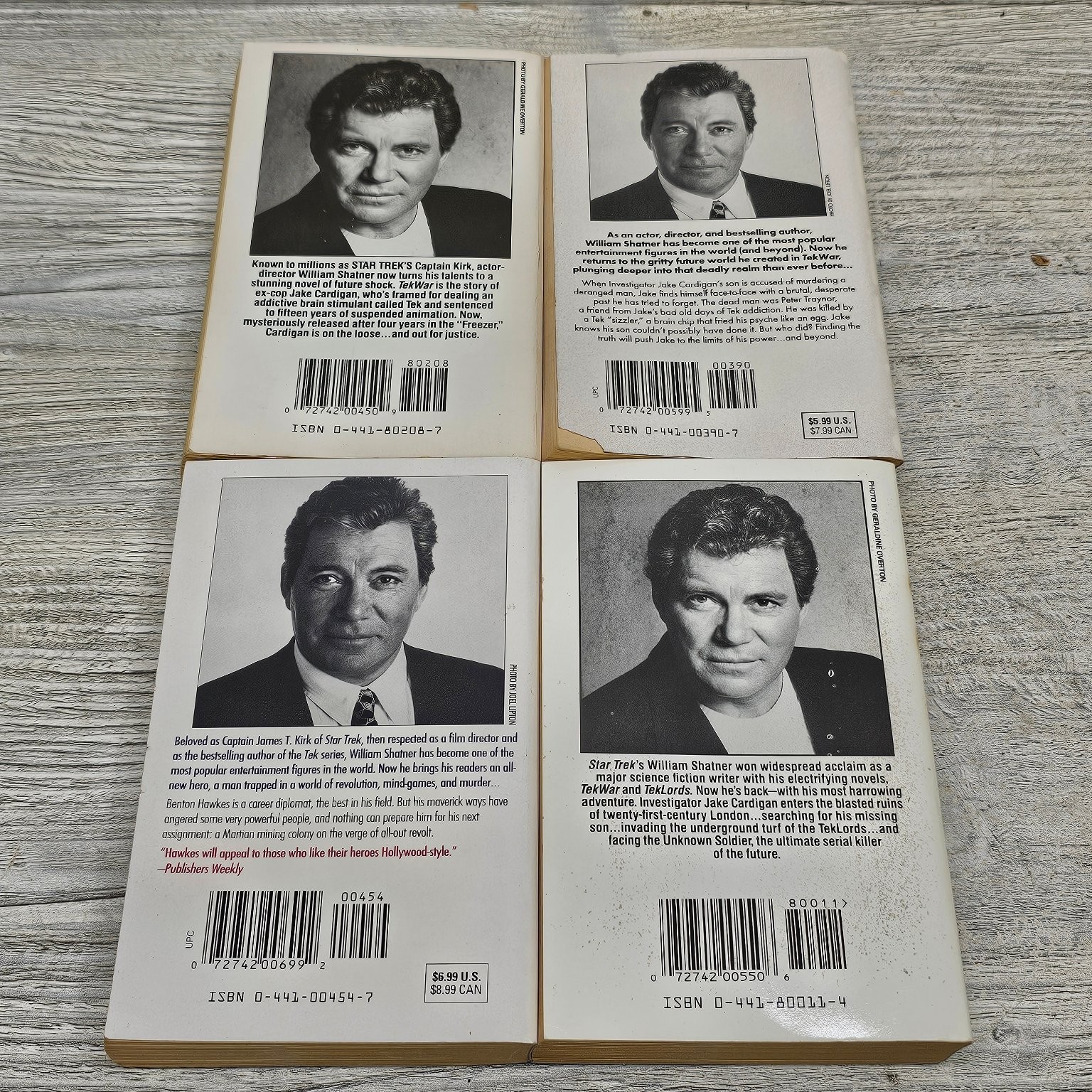 William Shatner Tek Series Lot 8 Books Sci-Fi Ace Science Fiction Paperbacks