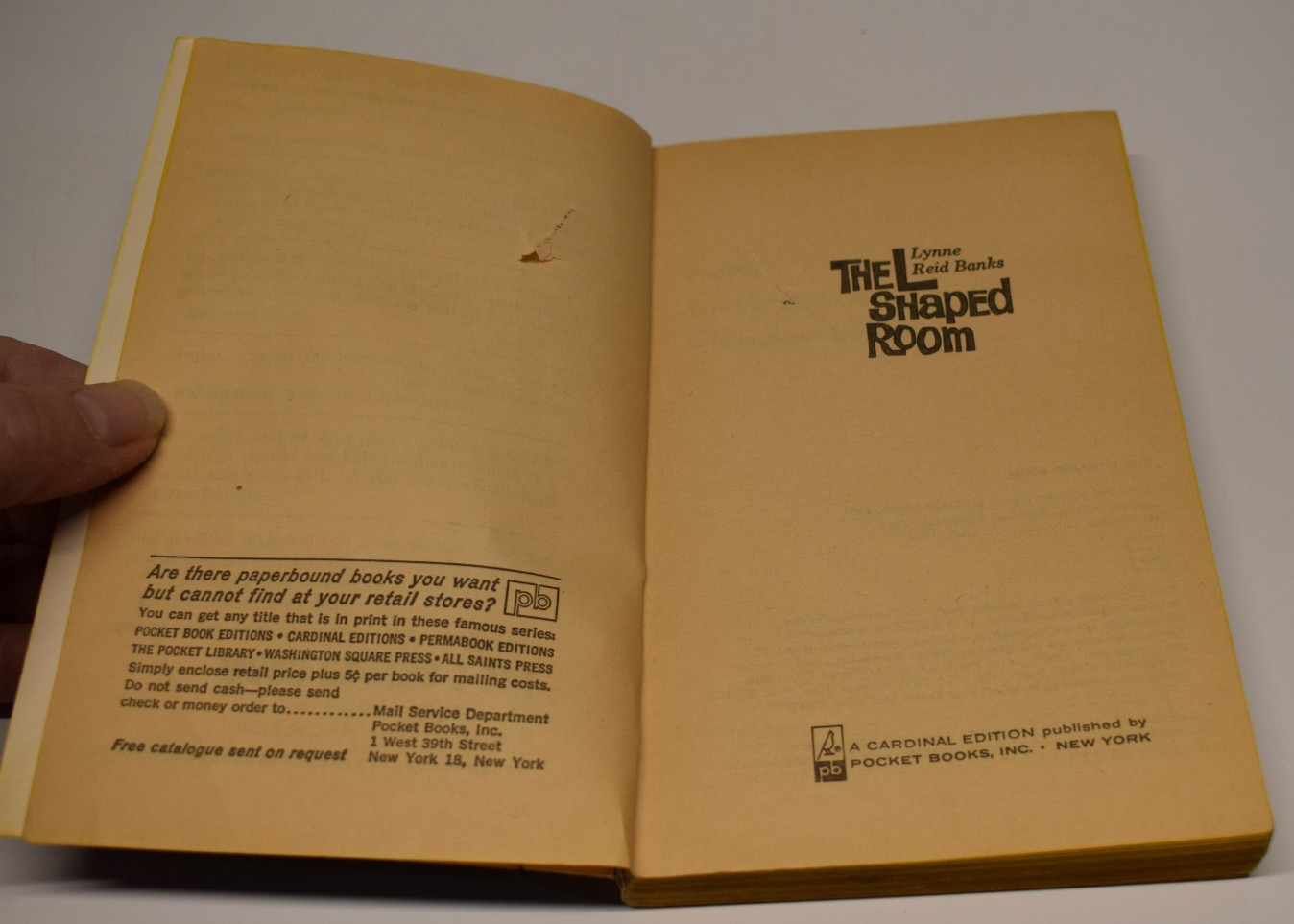 1962 THE L SHAPED ROOM Lynne Reid Banks vtg paperback