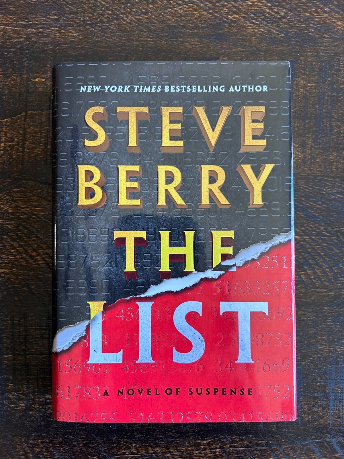 The List by Steve Berry Hardcover Thriller Novel First Edition Very Good
