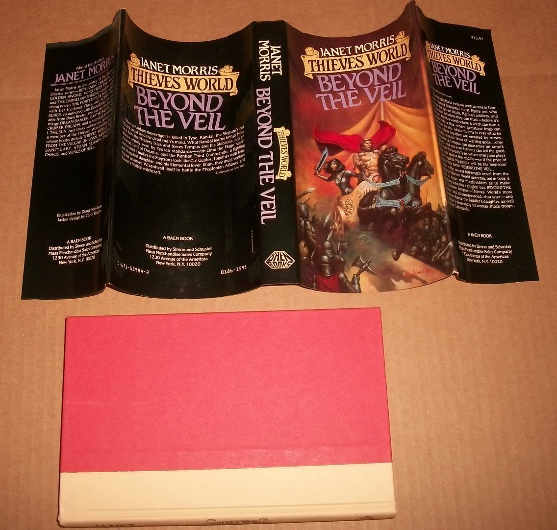 Thieves World Beyond the Veil 1985 Baen Janet Morris HCDJ $15.95 FE and prt VGVG
