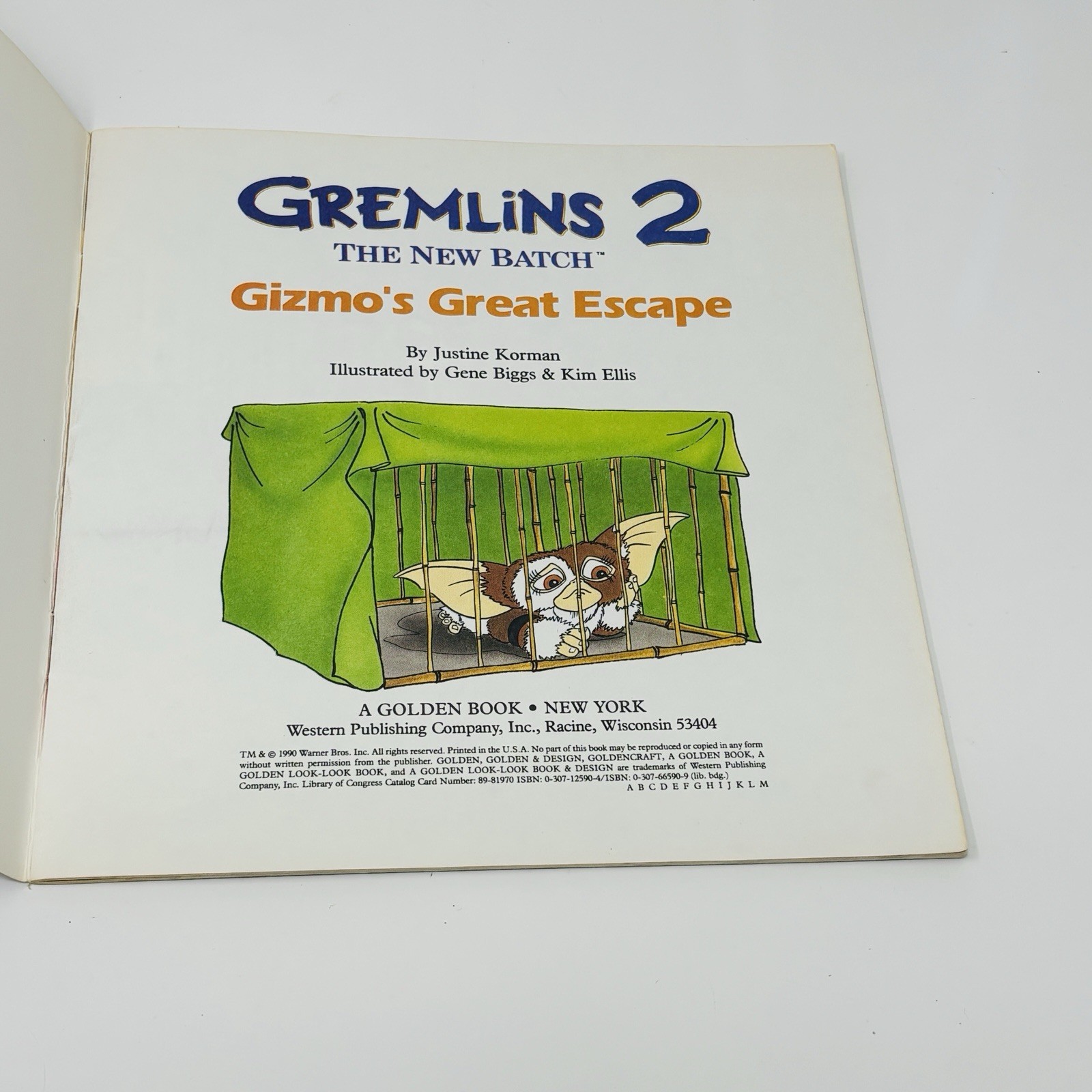 Gremlins 2 The New Batch Gizmo’s Great Escape Kid’s Movie Book Golden