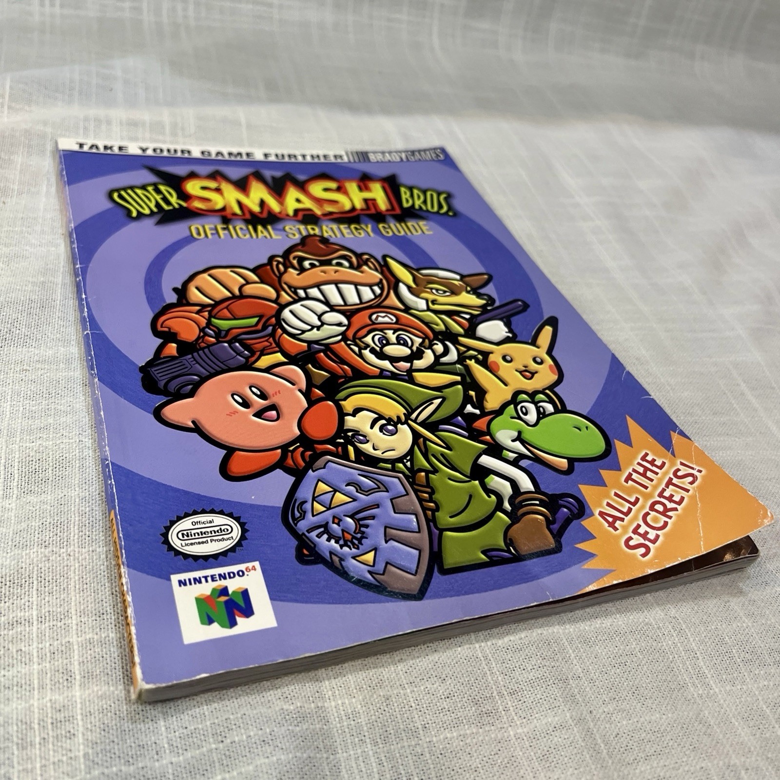 Super Smash Bros Official Strategy Guide Book Brady Games 1999 Nintendo N64