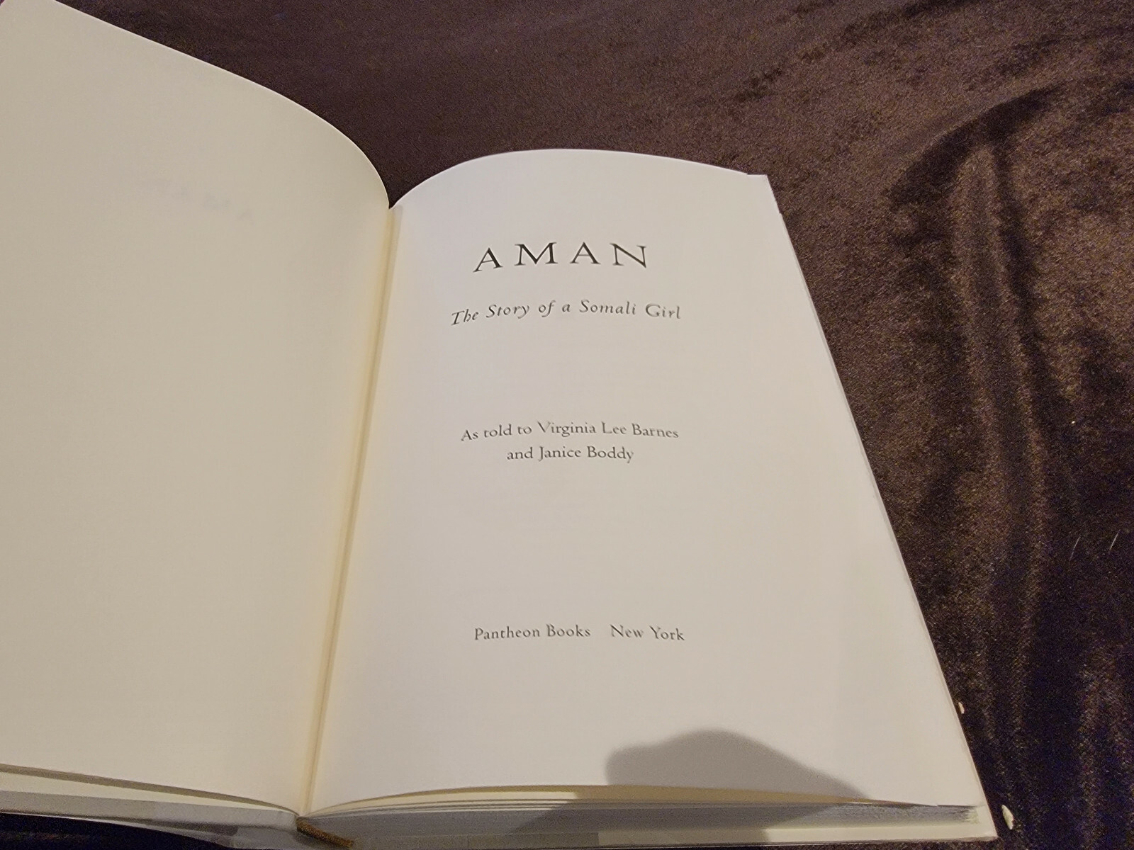 AMAN: The Story of a Somali Girl 1994 J498