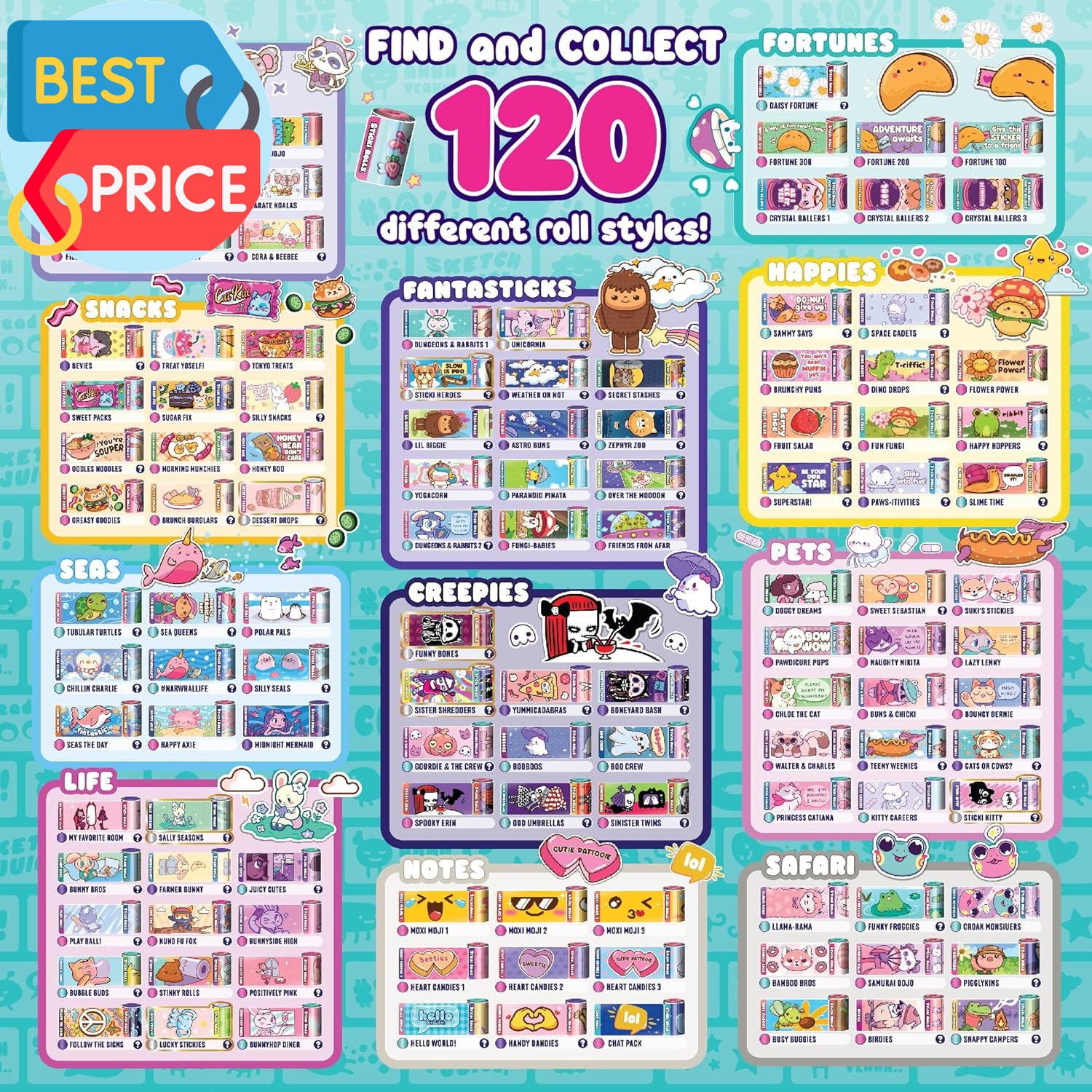 STICKI Rolls Sticki Book – Wearable & Shareable Sticker Bracelet + Collection St