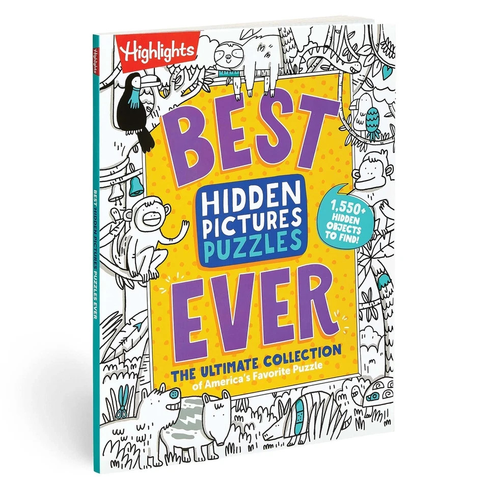 Hidden Pictures Puzzle Book Find 1,550+ Hidden Objects Fun Brain Games NEW