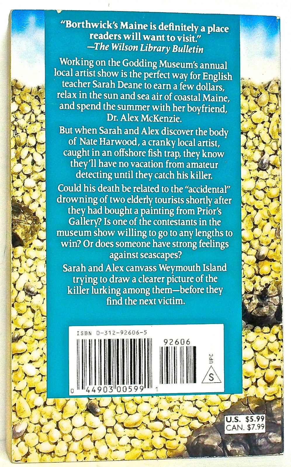 J. S. BORTHWICK— THE DOWN EAST MURDERS— St. Martin’s pb ed., 1991 (3rd printing)