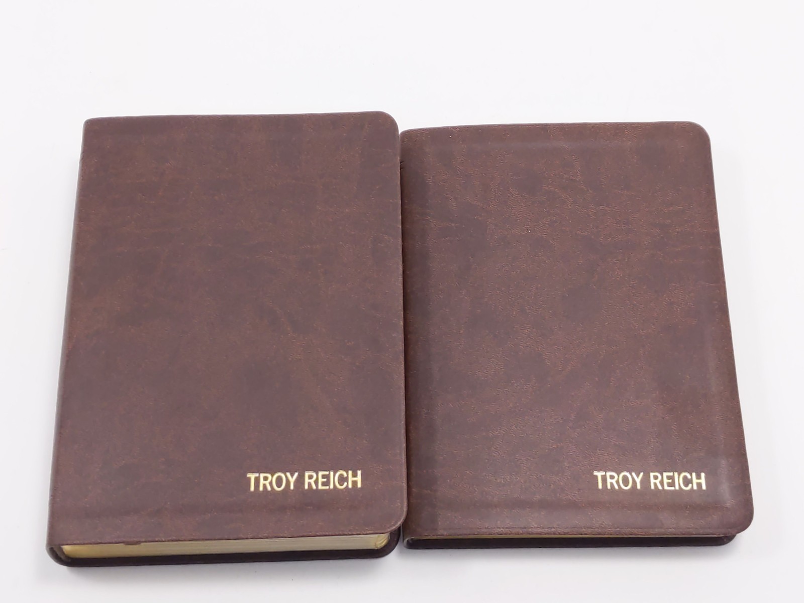 KJV Bible & Triple Combination (Simulated Leather Walnut Brown) Personalized