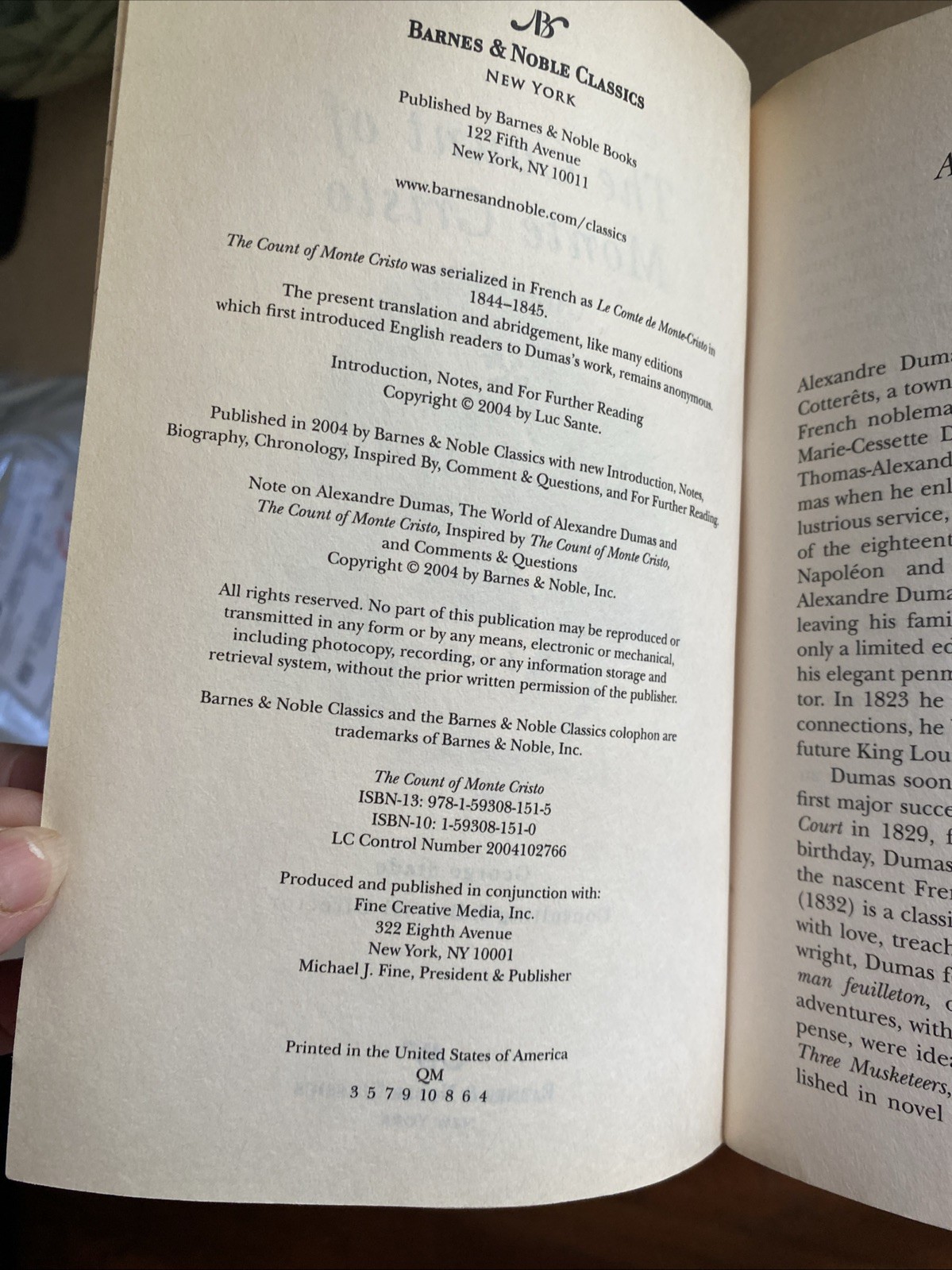 The Count of Monte Cristo -ABRIDGED- By Alexandre Dumas, Paperback, 2004