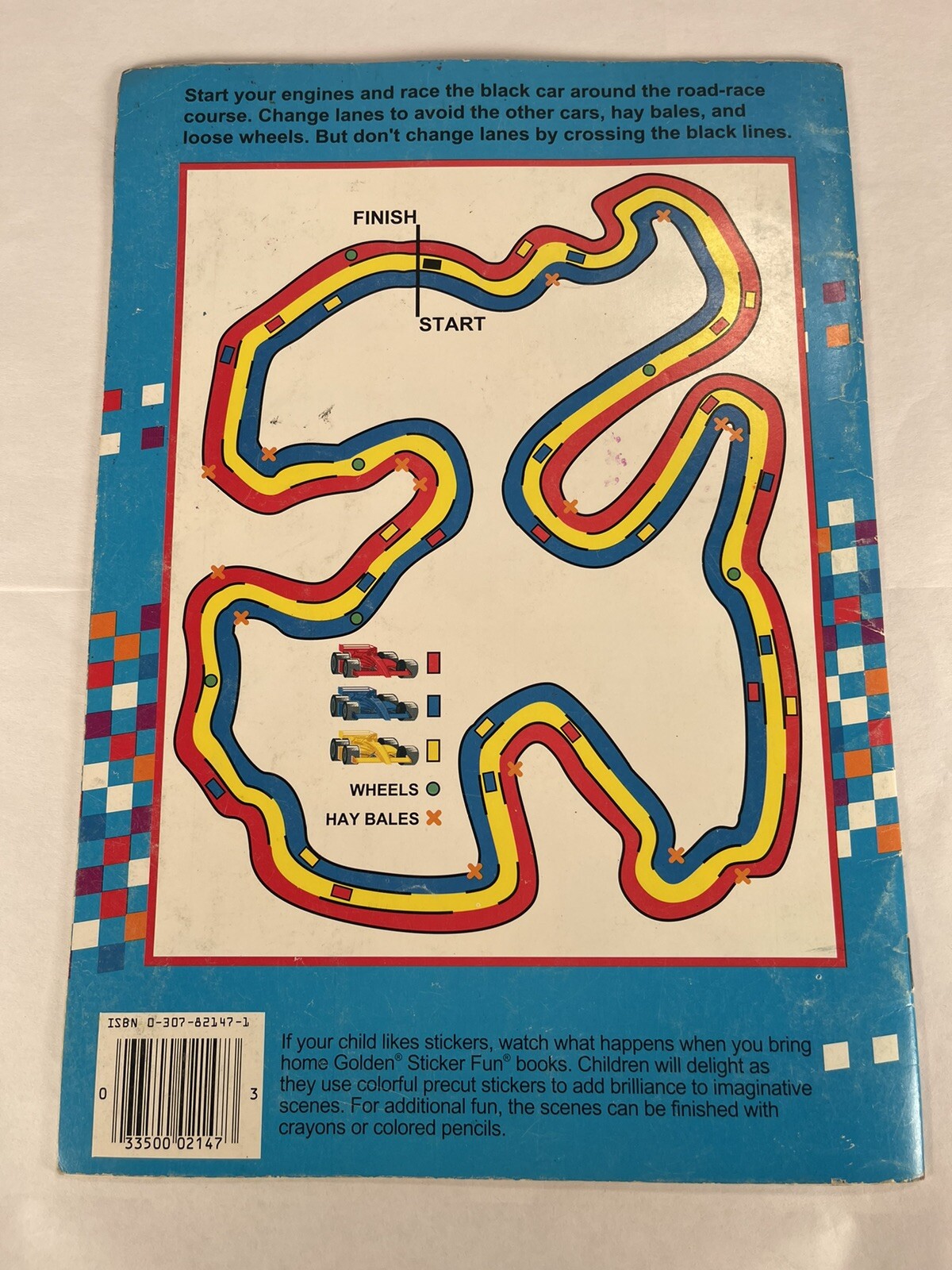 1992 Hot Wheels Sticker Fun Golden Book Vintage Mattel