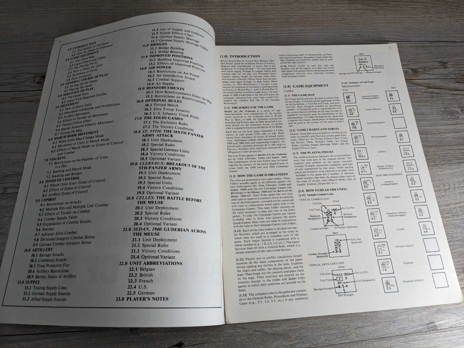 Battles for the Ardennes Replacement Rules of Play & Campaign Rules SPI 1978