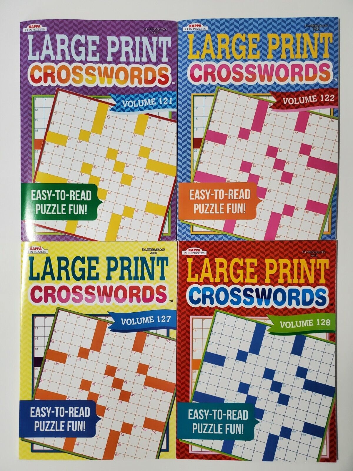 Large Print Crosswords Puzzle Books Kappa Games,Search,Hunt~ Pick up to 20 Vols