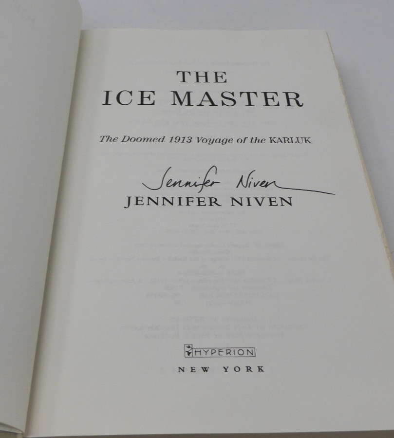 *SIGNED* The Ice Master: The Doomed 1913 Voyage… by Jennifer Niven (HC, 2000)