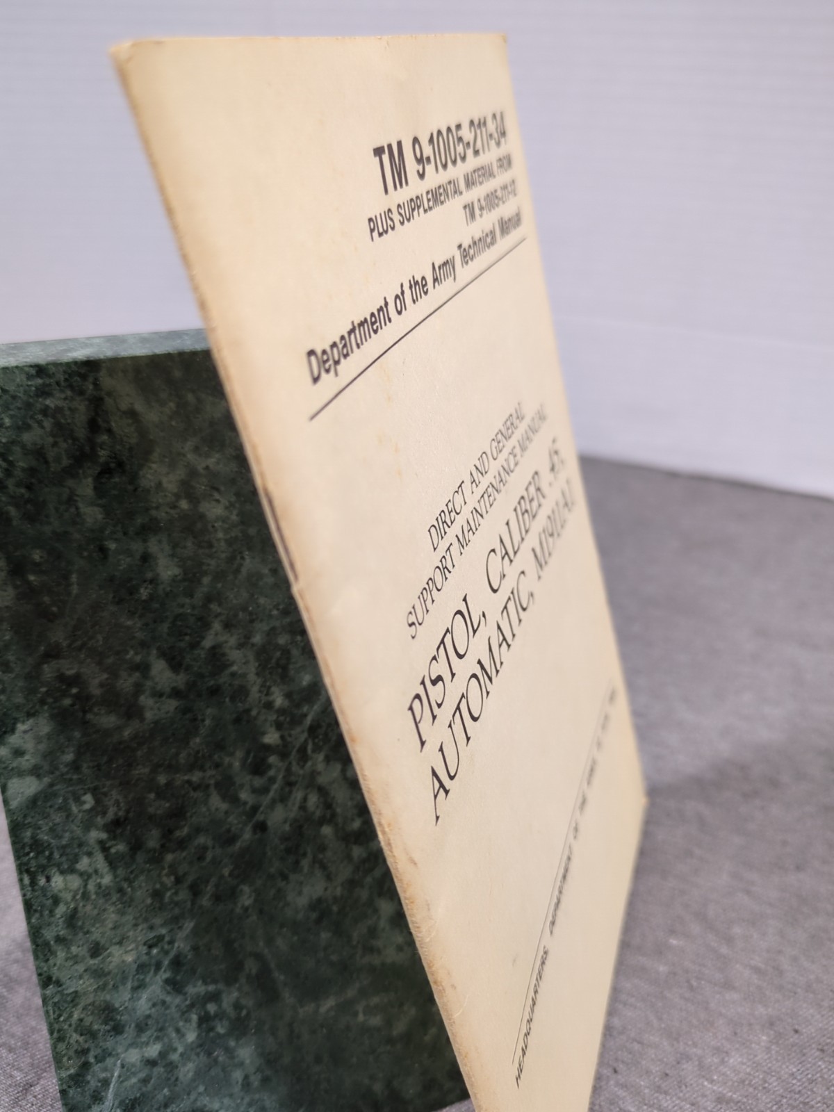 M1911A1 TM 9-1005-211-34 Direct & General Support Maintenance Manual June 1964