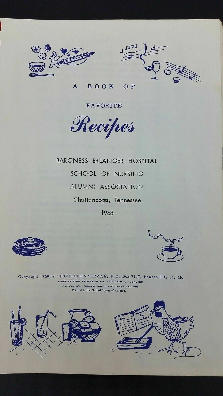 1968 Vtg Kitchen Arts And Aids Baroness Erlanger Alumni Cookbook Chattanooga TN