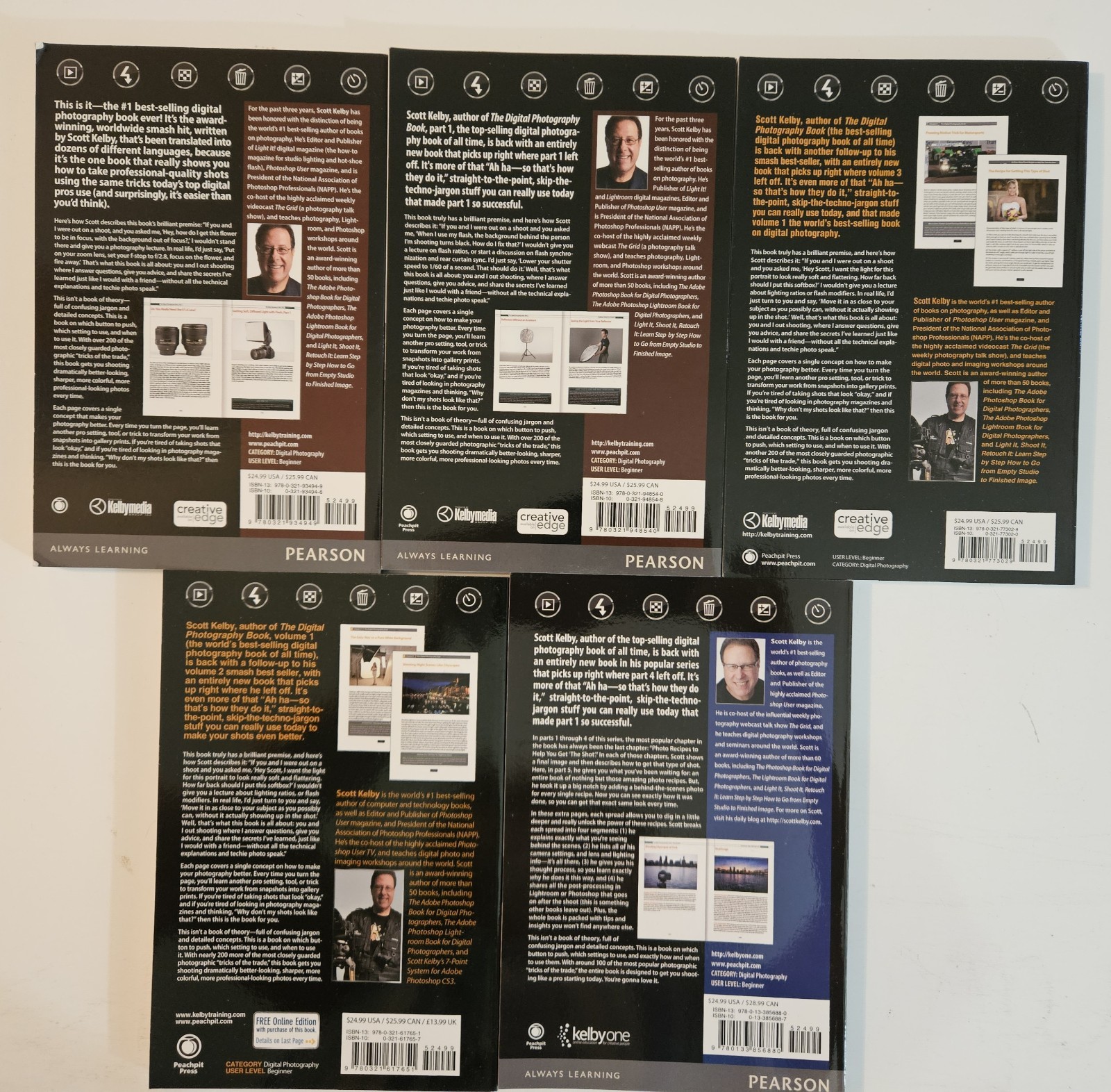 The Digital Photography Book The Boxed Set Parts 1-5 Scott Kelby