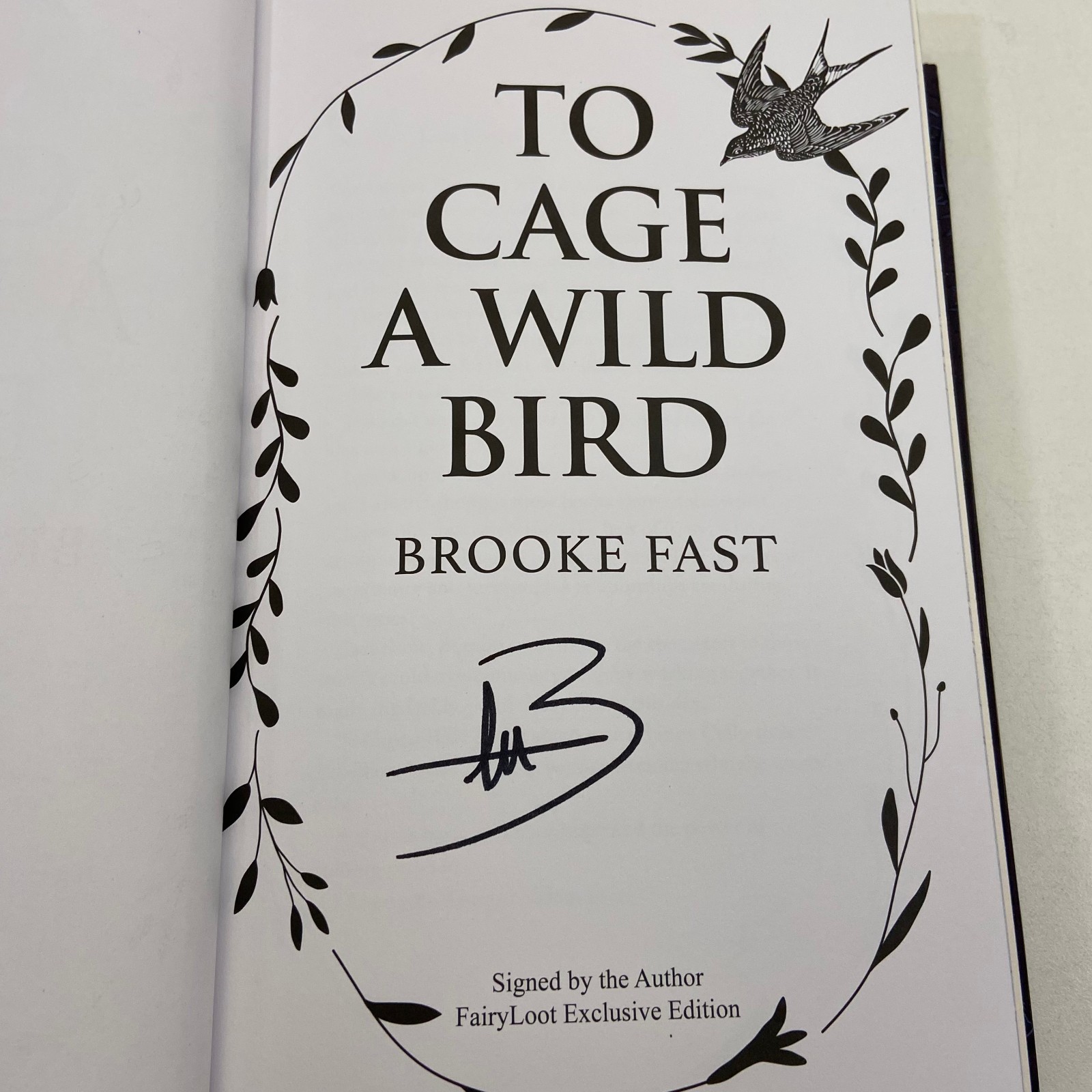 To Cage A Wild Bird Brooke Fast SIGNED FairyLoot Exclusive Edition 2025 HCDJ