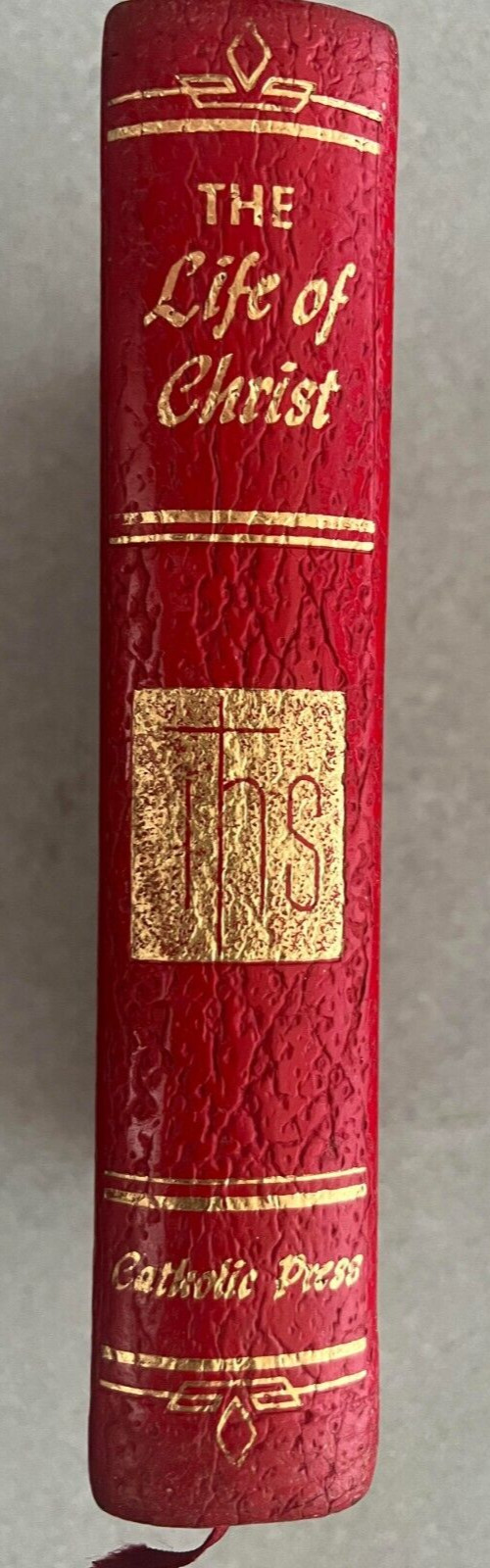 “The Life of Christ” Catholic 1954, Red Leather Binding, Gold Gilded Page Edges