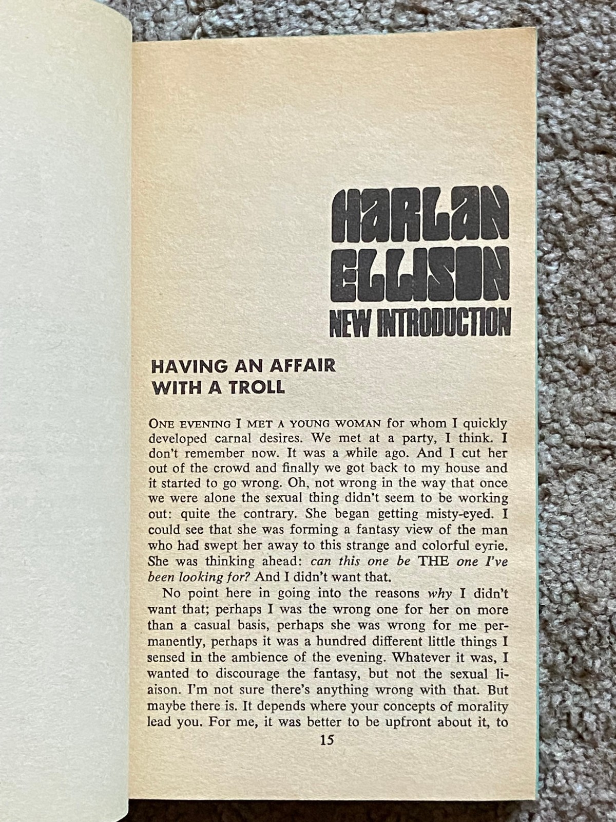 LOVE AIN’T NOTHING BUT SEX MISSPELLED Harlan Ellison 1976 1st PB Print; VGC