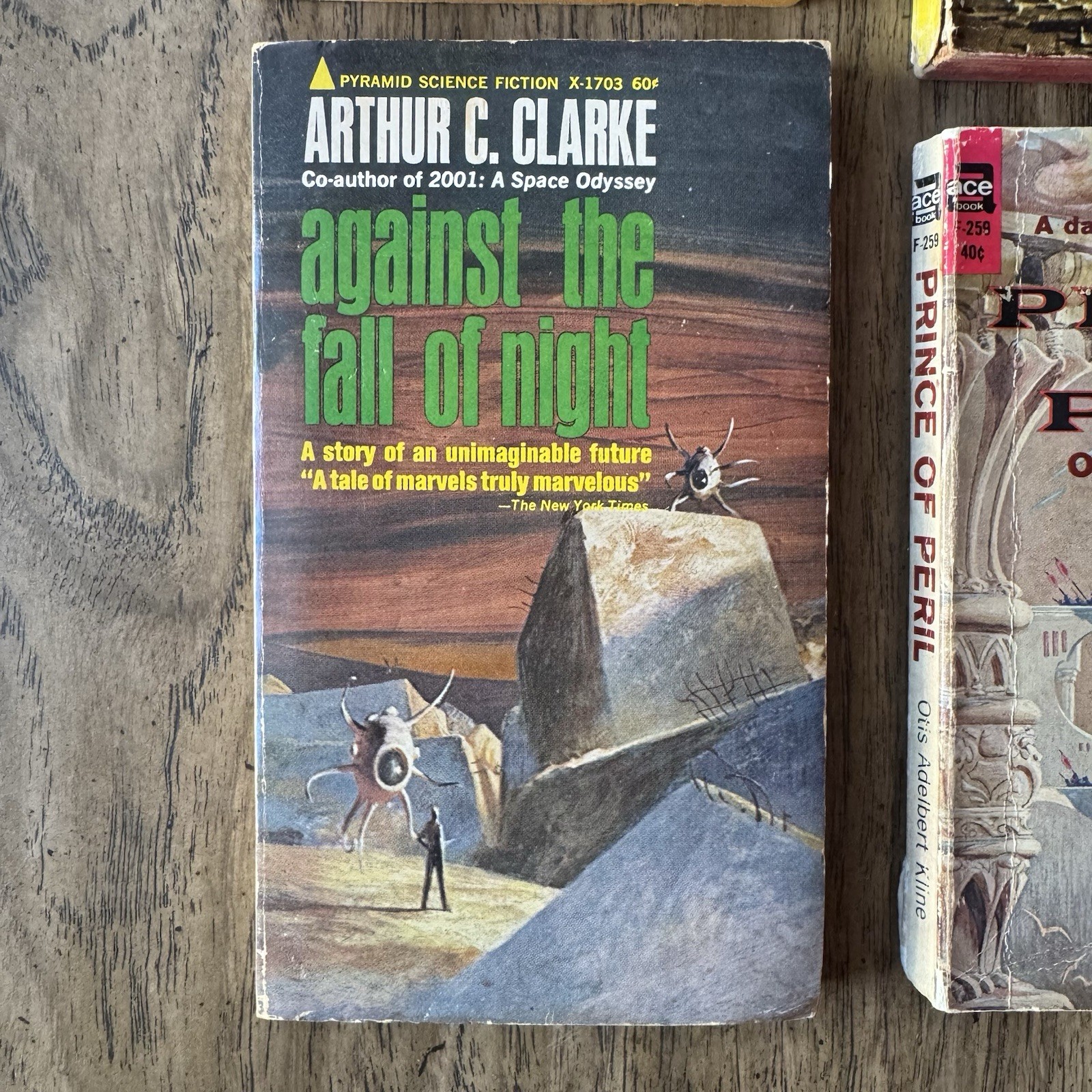 Lot of 4 Classic Sci-Fi Paperbacks – Arthur C. Clarke, Aldiss, Hamilton