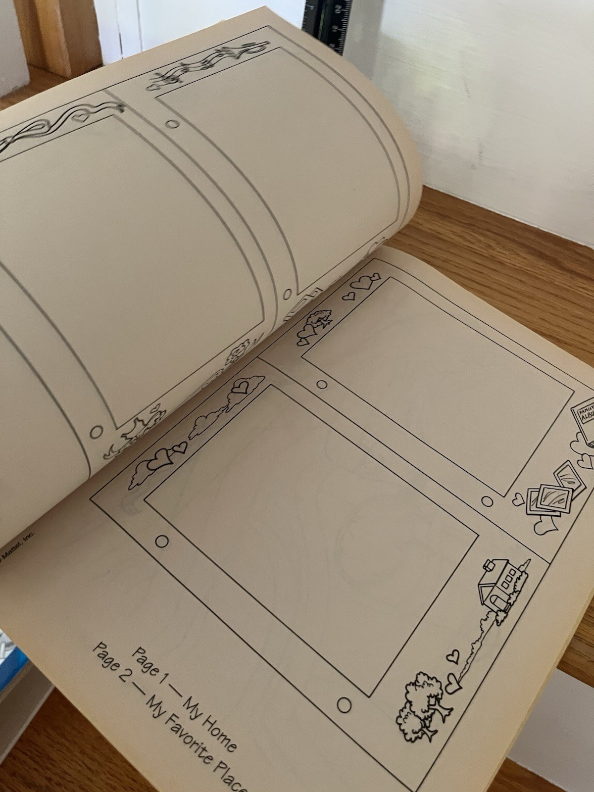 Barbie I Love My Family Coloring Book 5 pages marked on 2003