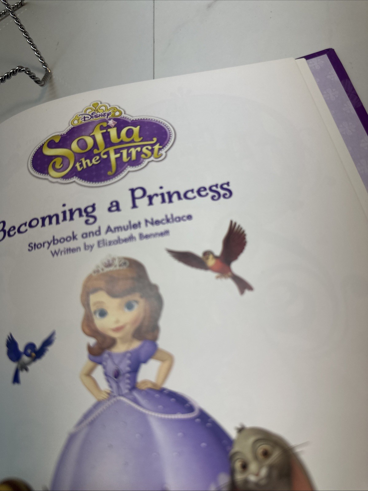 Disney Sofia the First Becoming a Princess Storybook and Amulet Necklace Gift
