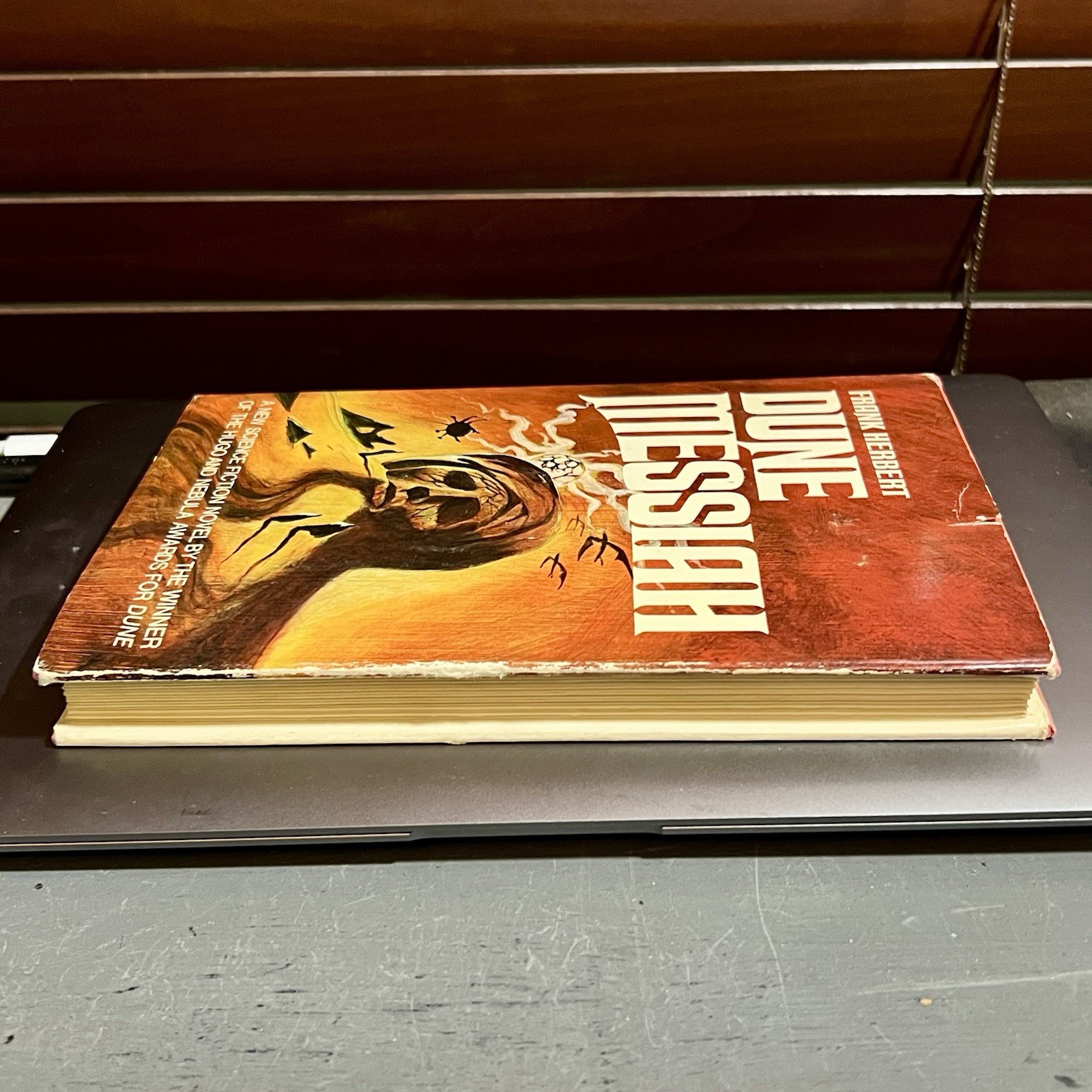 Dune Messiah By Frank Herbert 1969 BCE HCDJ Gutter code H17 Hardcover Book Club