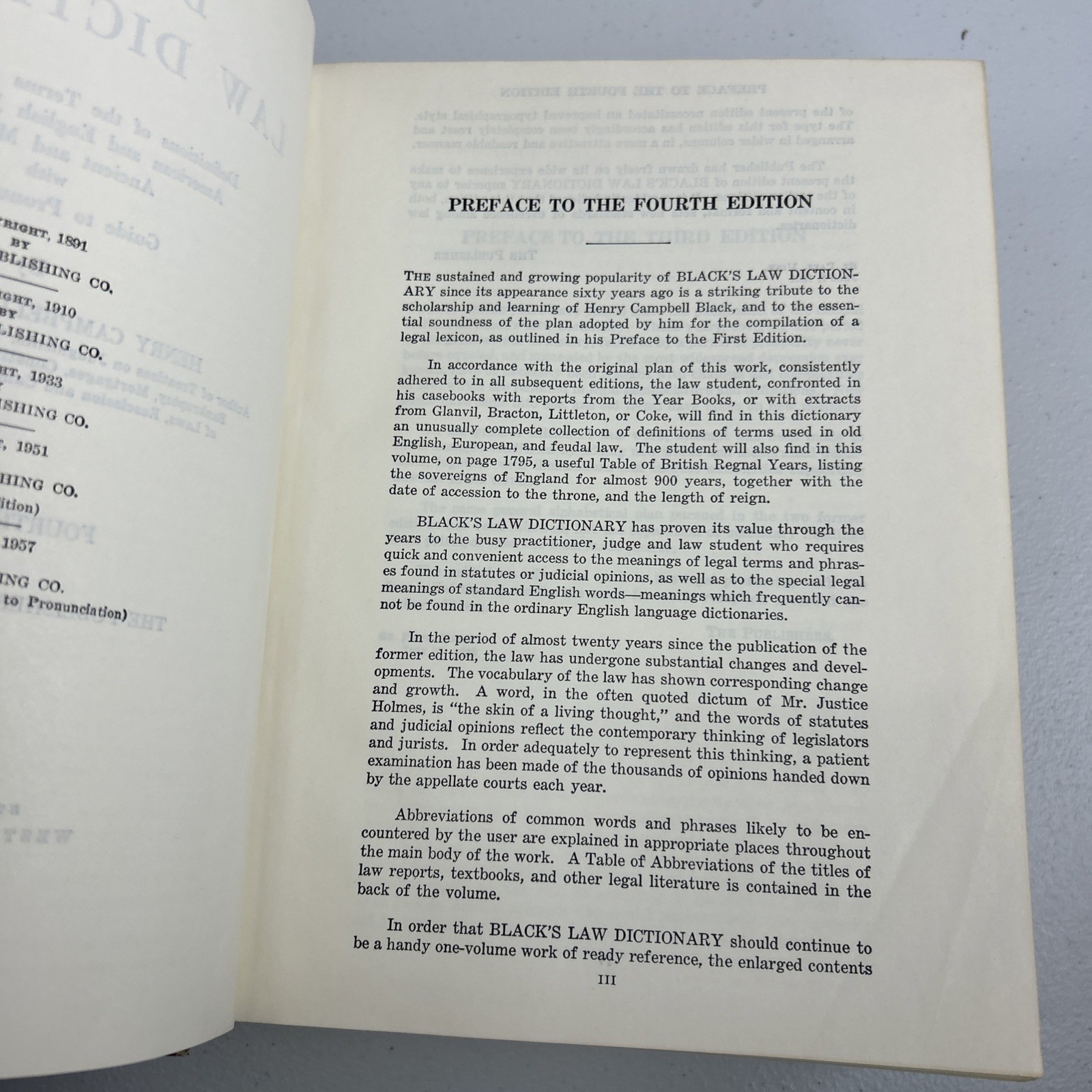 Black’s Law Dictionary De Luxe 4th Edition 1957 Guide Pronunciation Henry Black