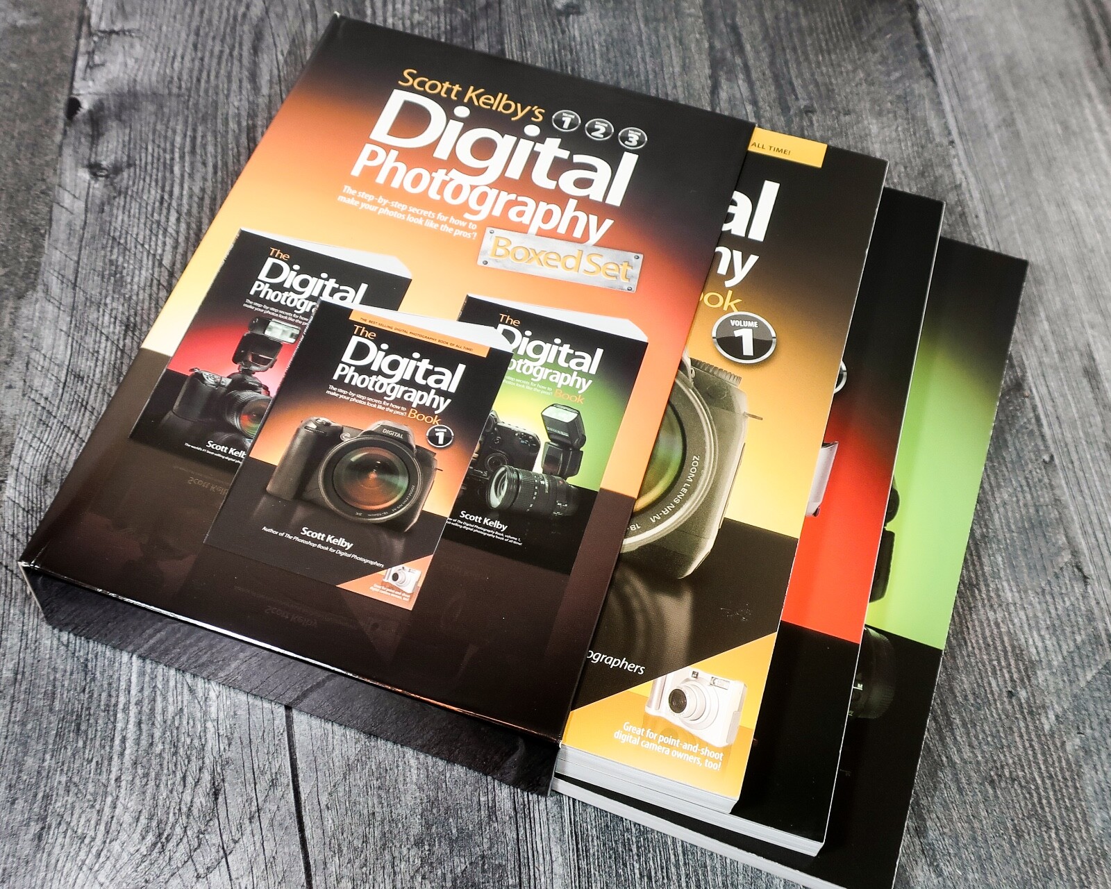 Digital Photography Boxed Set by Scott Kelby – 3 Volumes Included LIKE NEW