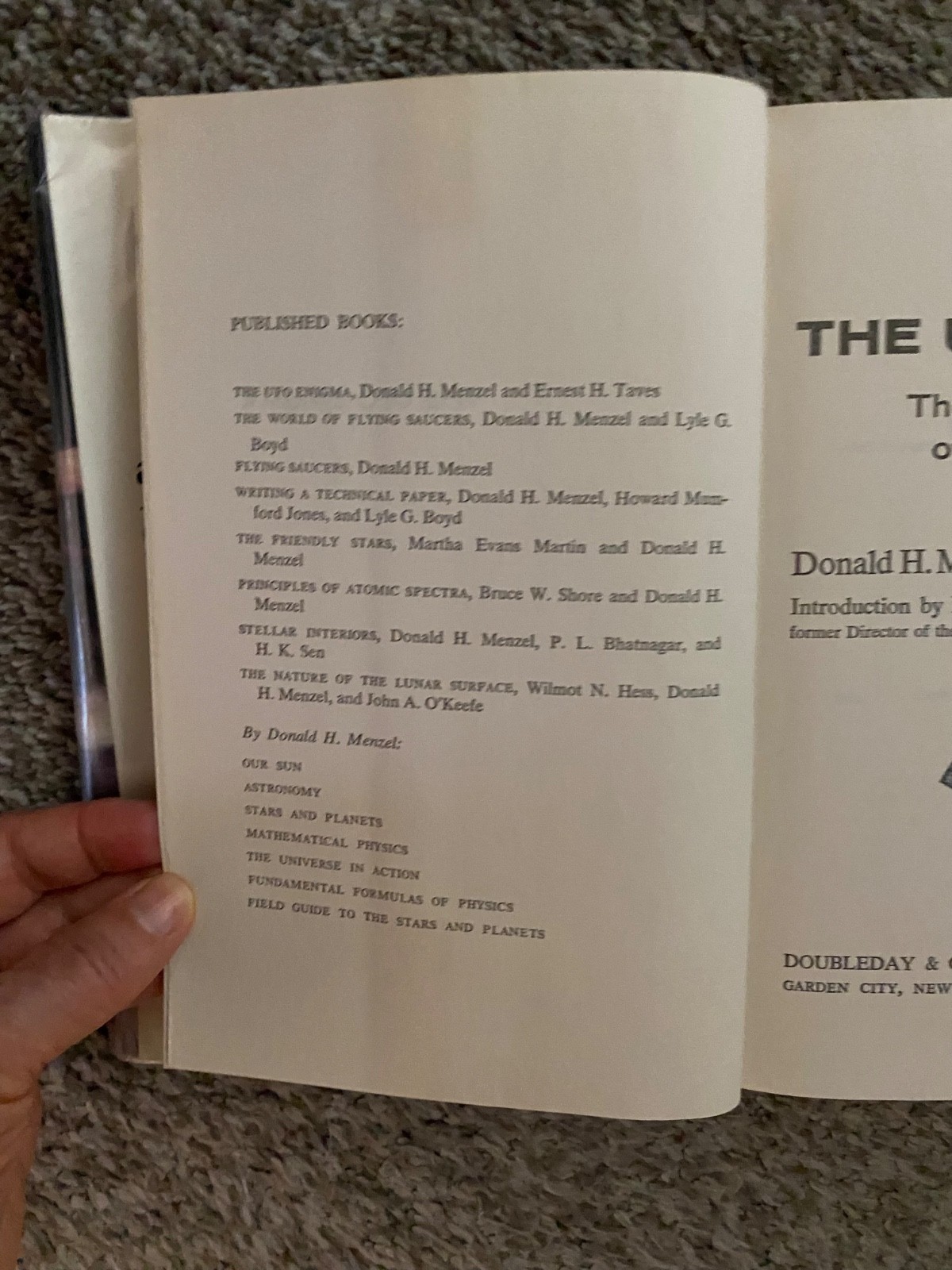 UFO Enigma-the Definitive Explanation of the UFO Phenomenon by Donald H. Menzel
