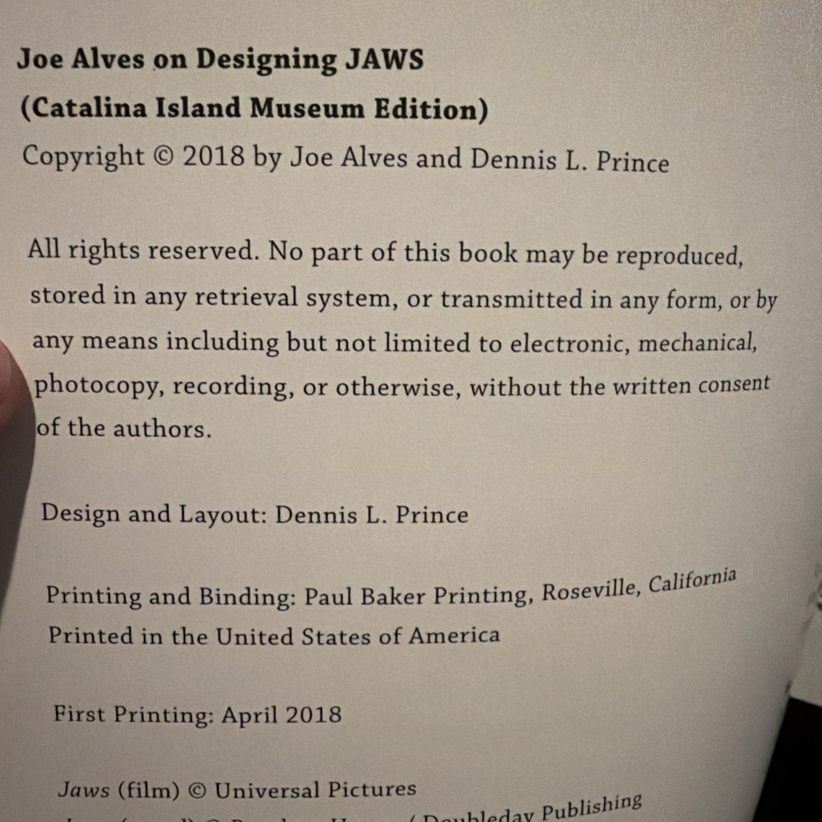 Designing Jaws Sketch Book SHARK By Joe Alves CATALINA 1st ED Steven Spielberg