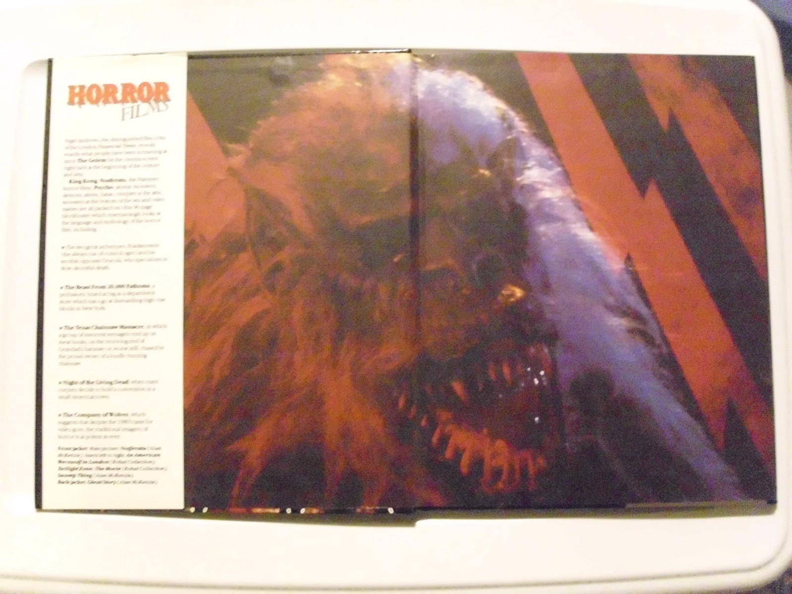 HORROR FILMS by Nigel Andrews 1985 Hardcover Large 11-3/4in x 9-1/4in 95 Pages