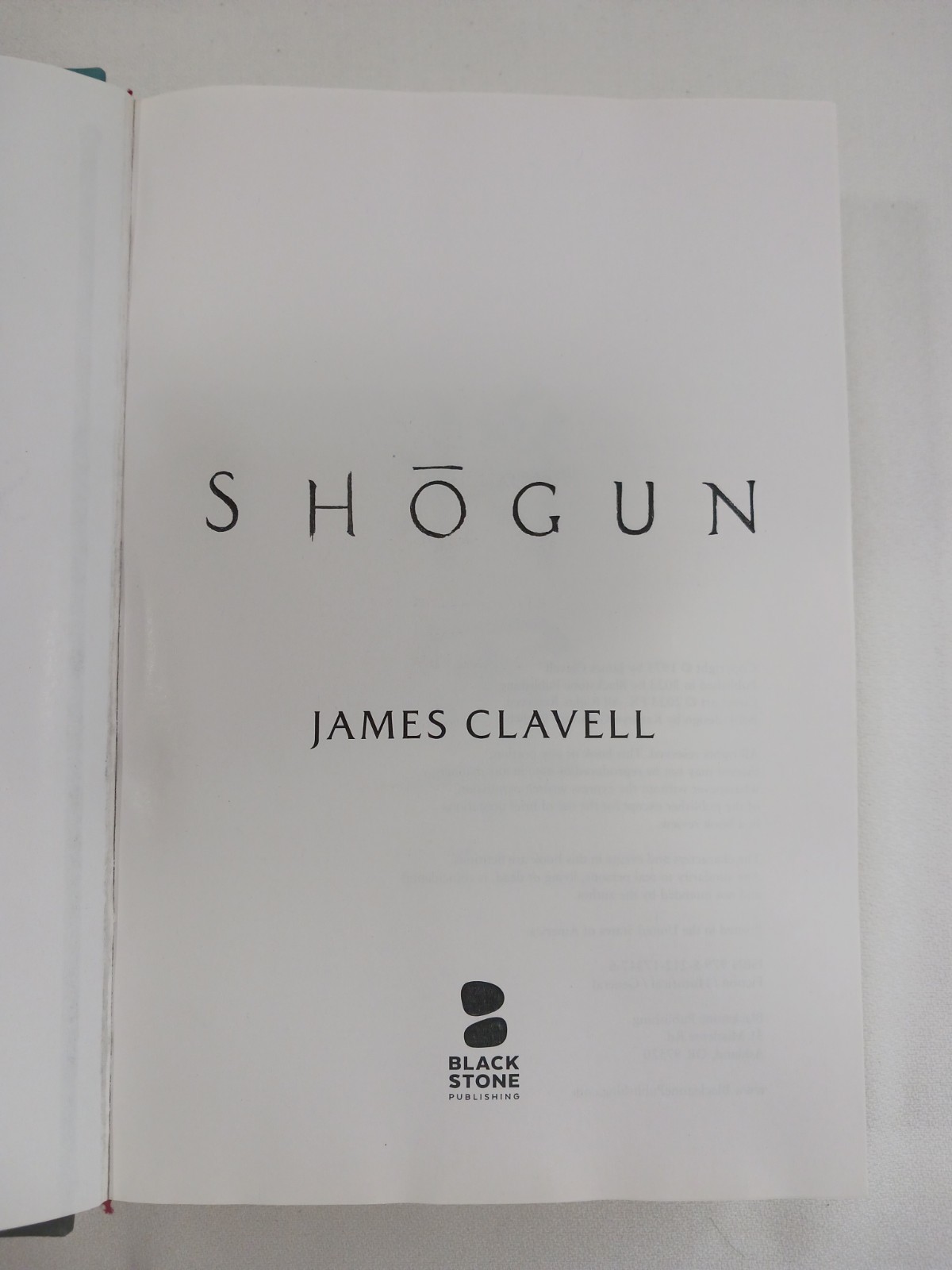 Shogun James Clavell 2023 Blackstone Publishing Asian Saga Japan Hardcover VGC