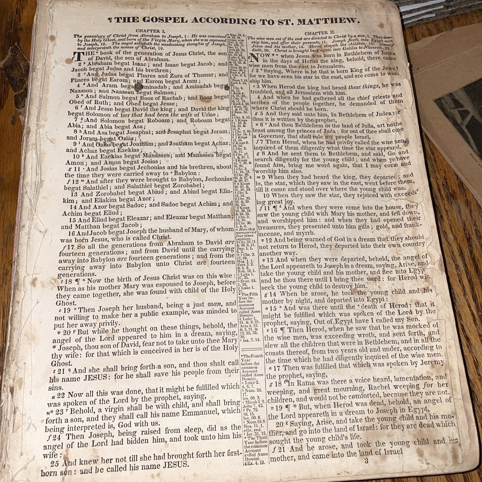 1833 Sherwood family Bible apocrypha & Index By NY N. J. White 1833