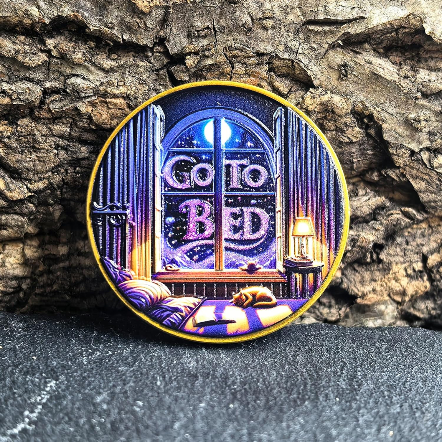 One More Chapter and Go to Bed Decision Maker Coin – Perfect for Book Lovers and
