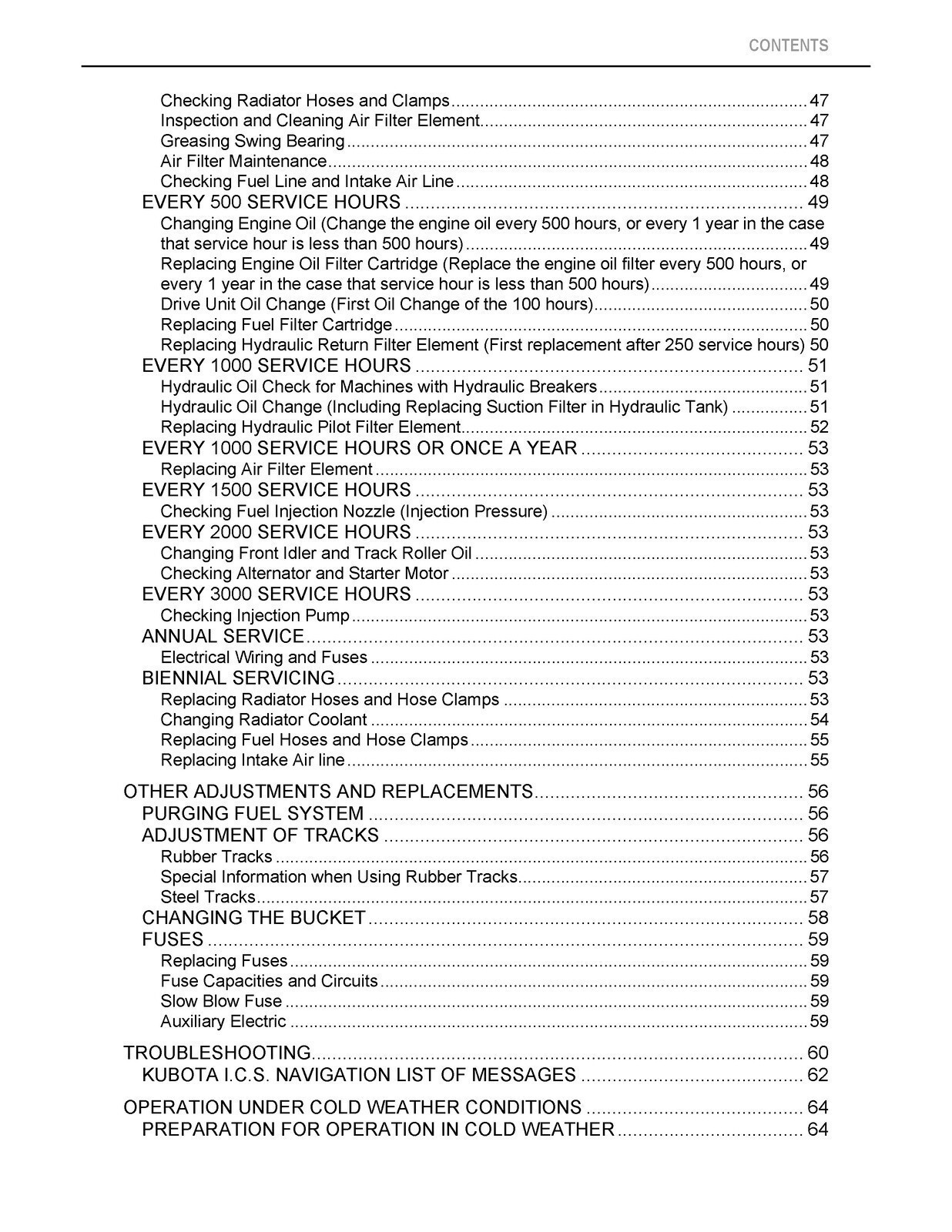 KUBOTA KX71-3 EXCAVATOR OPERATORS MANUAL – HEAVY-DUTY COIL BOUND – STURDY COVERS