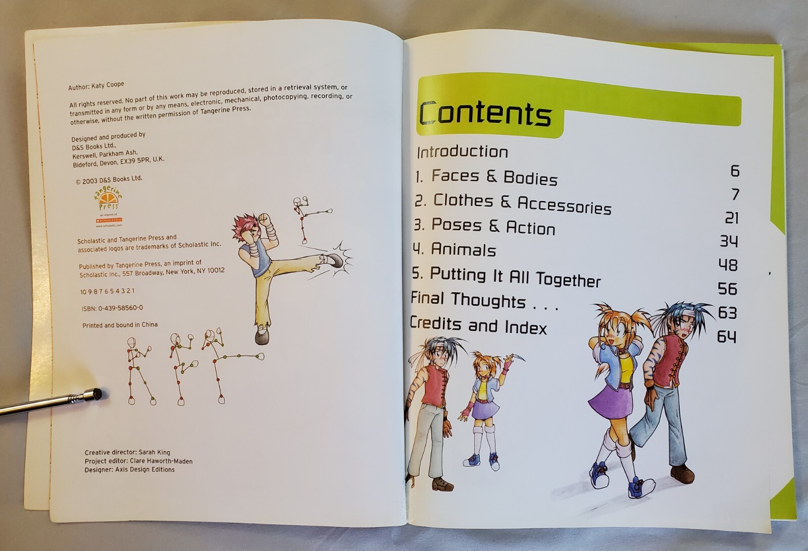How to Draw More Manga Katy Coope Scholastic Art Book 2003 D&S Tangerine Press