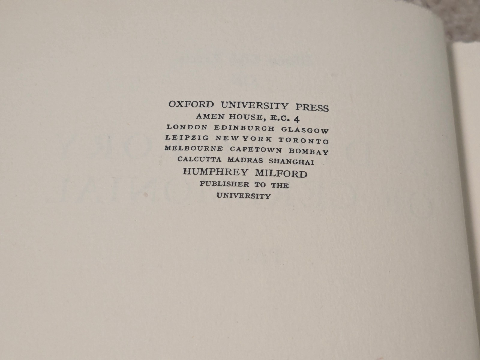 A DIRECTORY OF CEREMONIAL, Parts I – II, OXFORD UNIVERSITY PRESS London 1931