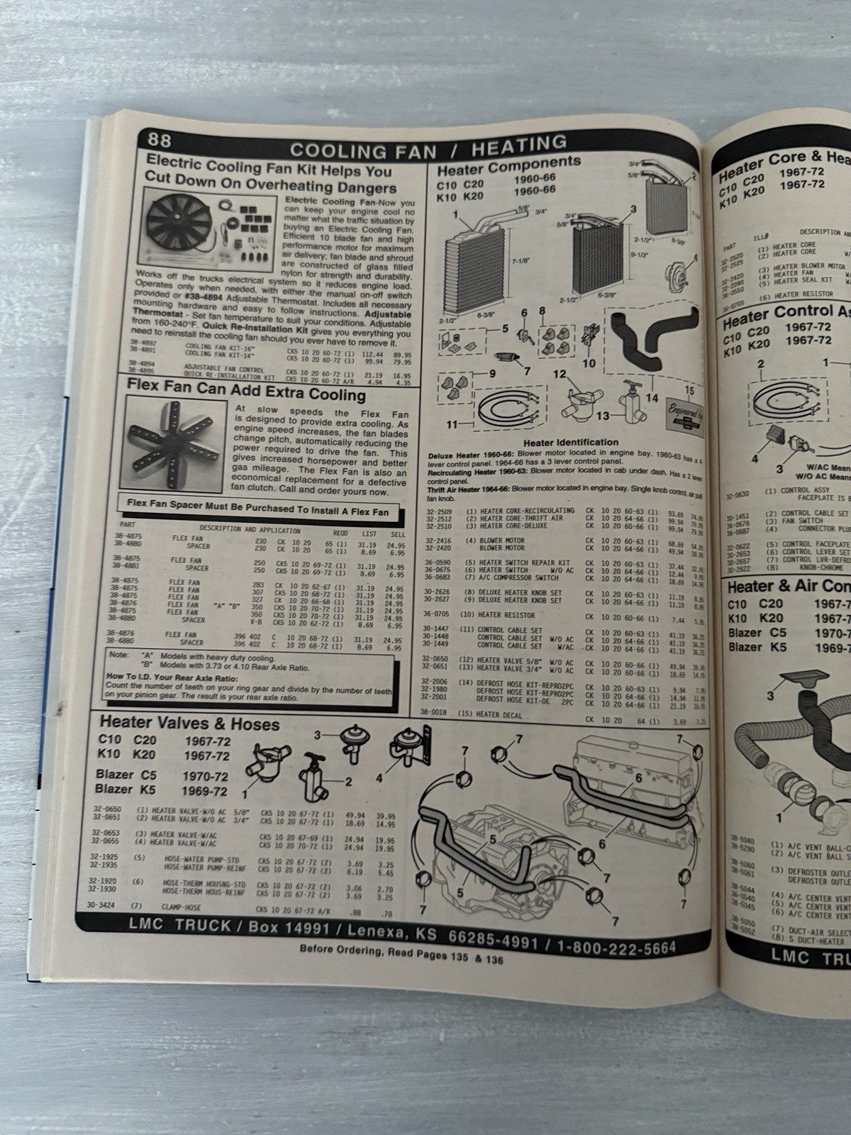 LMC TRUCK Catalog 1960-72 Chevrolet Truck & Blazer Parts 1997 136 pages
