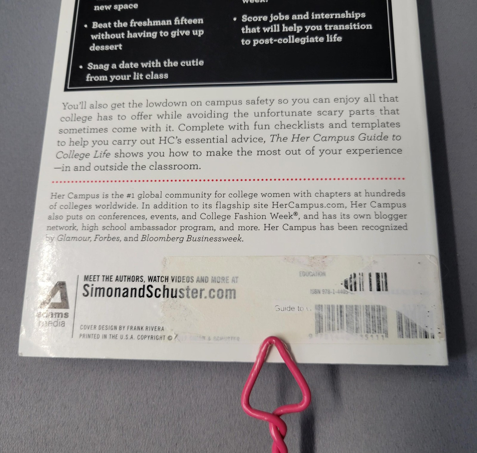 Her Campus Guide to College Life Paperback 2015 Adams Media Made in USA Book
